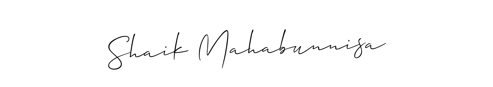 You can use this online signature creator to create a handwritten signature for the name Shaik Mahabunnisa. This is the best online autograph maker. Shaik Mahabunnisa signature style 2 images and pictures png