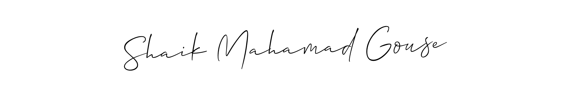 How to make Shaik Mahamad Gouse name signature. Use Allison_Script style for creating short signs online. This is the latest handwritten sign. Shaik Mahamad Gouse signature style 2 images and pictures png