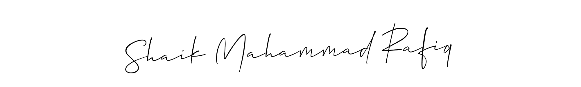 Allison_Script is a professional signature style that is perfect for those who want to add a touch of class to their signature. It is also a great choice for those who want to make their signature more unique. Get Shaik Mahammad Rafiq name to fancy signature for free. Shaik Mahammad Rafiq signature style 2 images and pictures png