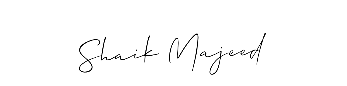 The best way (Allison_Script) to make a short signature is to pick only two or three words in your name. The name Shaik Majeed include a total of six letters. For converting this name. Shaik Majeed signature style 2 images and pictures png