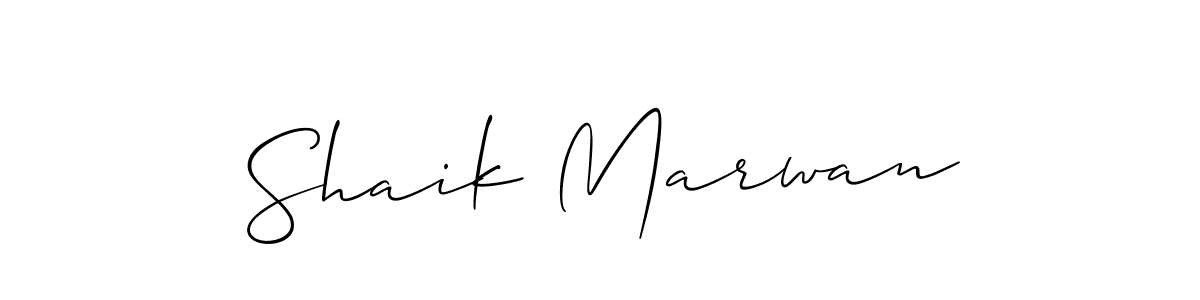 Design your own signature with our free online signature maker. With this signature software, you can create a handwritten (Allison_Script) signature for name Shaik Marwan. Shaik Marwan signature style 2 images and pictures png
