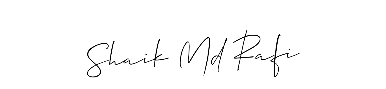 This is the best signature style for the Shaik Md Rafi name. Also you like these signature font (Allison_Script). Mix name signature. Shaik Md Rafi signature style 2 images and pictures png