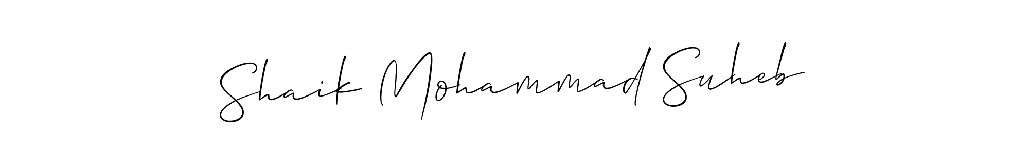Also You can easily find your signature by using the search form. We will create Shaik Mohammad Suheb name handwritten signature images for you free of cost using Allison_Script sign style. Shaik Mohammad Suheb signature style 2 images and pictures png
