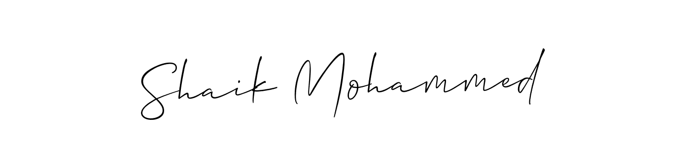 Use a signature maker to create a handwritten signature online. With this signature software, you can design (Allison_Script) your own signature for name Shaik Mohammed. Shaik Mohammed signature style 2 images and pictures png