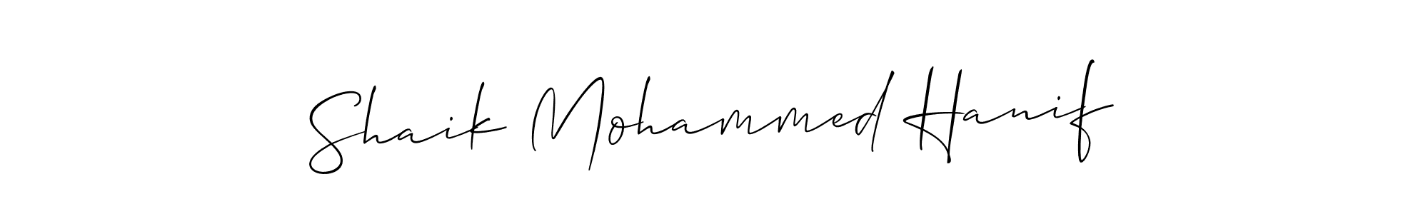 Once you've used our free online signature maker to create your best signature Allison_Script style, it's time to enjoy all of the benefits that Shaik Mohammed Hanif name signing documents. Shaik Mohammed Hanif signature style 2 images and pictures png