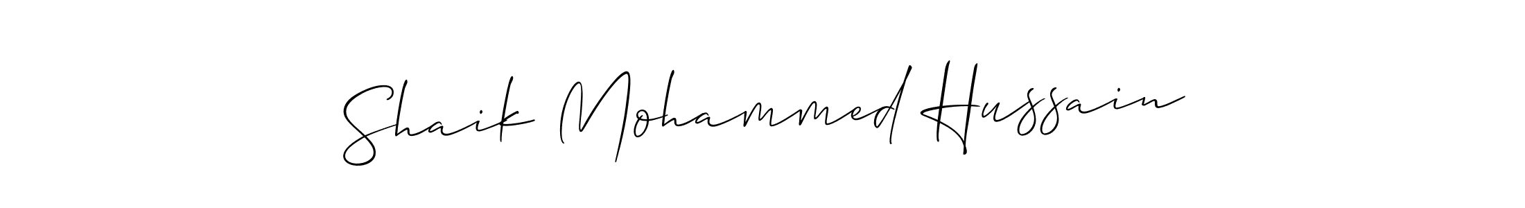 Make a beautiful signature design for name Shaik Mohammed Hussain. With this signature (Allison_Script) style, you can create a handwritten signature for free. Shaik Mohammed Hussain signature style 2 images and pictures png