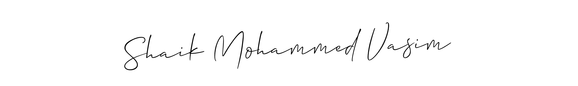 Use a signature maker to create a handwritten signature online. With this signature software, you can design (Allison_Script) your own signature for name Shaik Mohammed Vasim. Shaik Mohammed Vasim signature style 2 images and pictures png