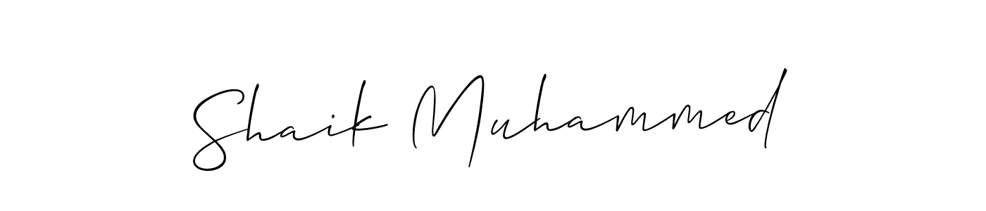 It looks lik you need a new signature style for name Shaik Muhammed. Design unique handwritten (Allison_Script) signature with our free signature maker in just a few clicks. Shaik Muhammed signature style 2 images and pictures png