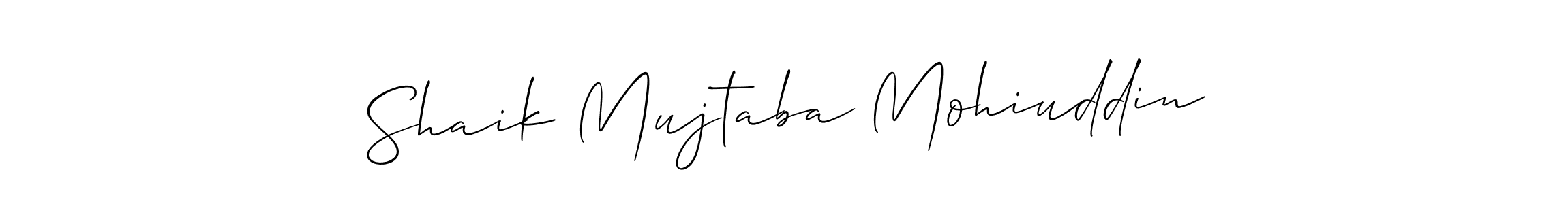 Similarly Allison_Script is the best handwritten signature design. Signature creator online .You can use it as an online autograph creator for name Shaik Mujtaba Mohiuddin. Shaik Mujtaba Mohiuddin signature style 2 images and pictures png