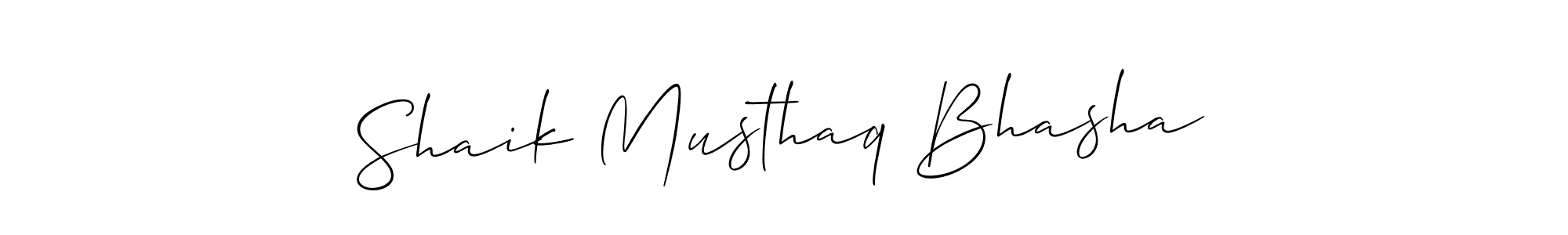 Design your own signature with our free online signature maker. With this signature software, you can create a handwritten (Allison_Script) signature for name Shaik Musthaq Bhasha. Shaik Musthaq Bhasha signature style 2 images and pictures png