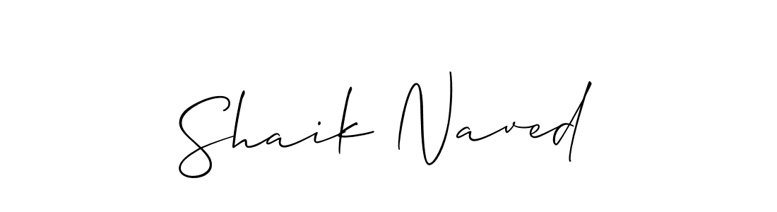 Create a beautiful signature design for name Shaik Naved. With this signature (Allison_Script) fonts, you can make a handwritten signature for free. Shaik Naved signature style 2 images and pictures png