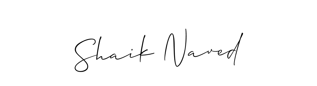 Create a beautiful signature design for name Shaik Naved. With this signature (Allison_Script) fonts, you can make a handwritten signature for free. Shaik Naved signature style 2 images and pictures png