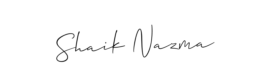 if you are searching for the best signature style for your name Shaik Nazma. so please give up your signature search. here we have designed multiple signature styles  using Allison_Script. Shaik Nazma signature style 2 images and pictures png