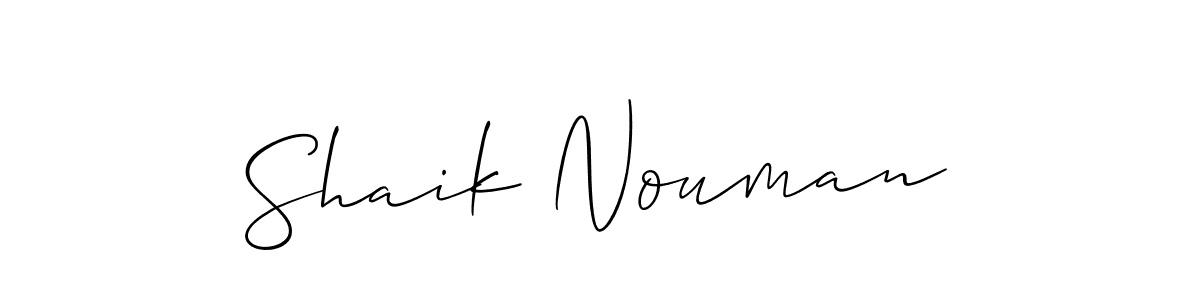 How to make Shaik Nouman name signature. Use Allison_Script style for creating short signs online. This is the latest handwritten sign. Shaik Nouman signature style 2 images and pictures png