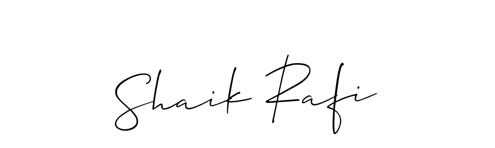 You should practise on your own different ways (Allison_Script) to write your name (Shaik Rafi) in signature. don't let someone else do it for you. Shaik Rafi signature style 2 images and pictures png