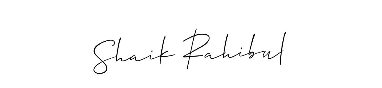 if you are searching for the best signature style for your name Shaik Rahibul. so please give up your signature search. here we have designed multiple signature styles  using Allison_Script. Shaik Rahibul signature style 2 images and pictures png