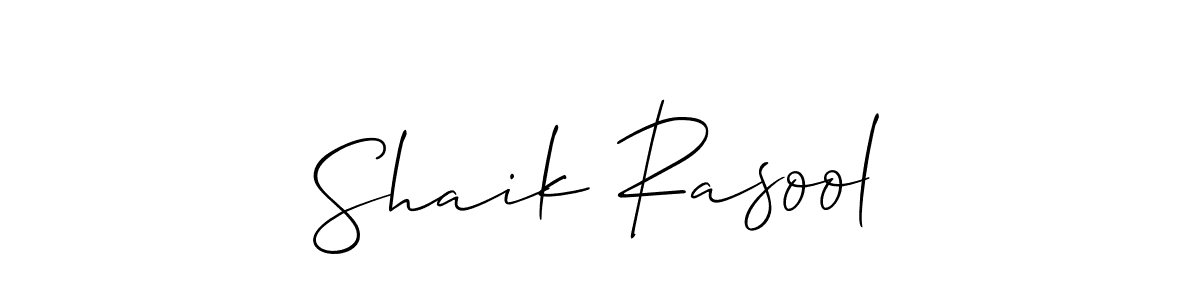 Shaik Rasool stylish signature style. Best Handwritten Sign (Allison_Script) for my name. Handwritten Signature Collection Ideas for my name Shaik Rasool. Shaik Rasool signature style 2 images and pictures png