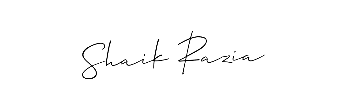 Shaik Razia stylish signature style. Best Handwritten Sign (Allison_Script) for my name. Handwritten Signature Collection Ideas for my name Shaik Razia. Shaik Razia signature style 2 images and pictures png