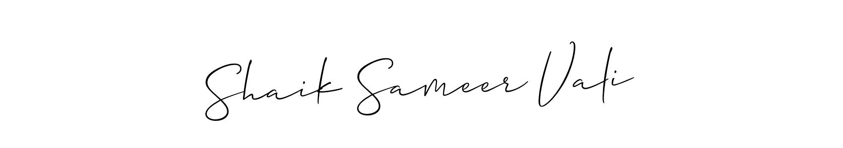 if you are searching for the best signature style for your name Shaik Sameer Vali. so please give up your signature search. here we have designed multiple signature styles  using Allison_Script. Shaik Sameer Vali signature style 2 images and pictures png