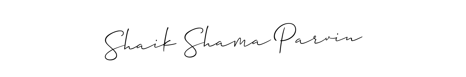 How to make Shaik Shama Parvin signature? Allison_Script is a professional autograph style. Create handwritten signature for Shaik Shama Parvin name. Shaik Shama Parvin signature style 2 images and pictures png