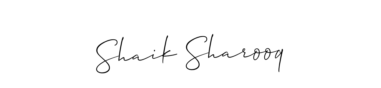 You should practise on your own different ways (Allison_Script) to write your name (Shaik Sharooq) in signature. don't let someone else do it for you. Shaik Sharooq signature style 2 images and pictures png