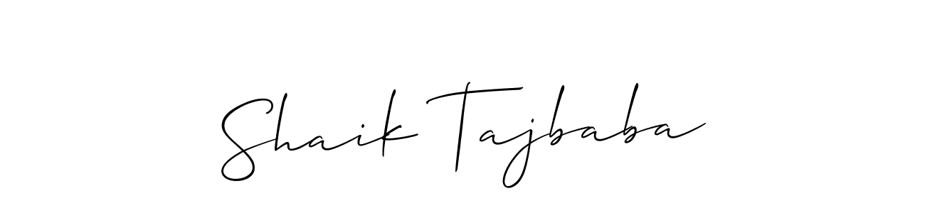 Once you've used our free online signature maker to create your best signature Allison_Script style, it's time to enjoy all of the benefits that Shaik Tajbaba name signing documents. Shaik Tajbaba signature style 2 images and pictures png