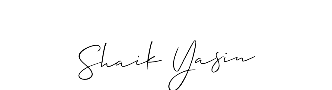 How to Draw Shaik Yasin signature style? Allison_Script is a latest design signature styles for name Shaik Yasin. Shaik Yasin signature style 2 images and pictures png