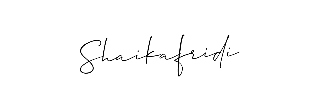 Make a beautiful signature design for name Shaikafridi. With this signature (Allison_Script) style, you can create a handwritten signature for free. Shaikafridi signature style 2 images and pictures png