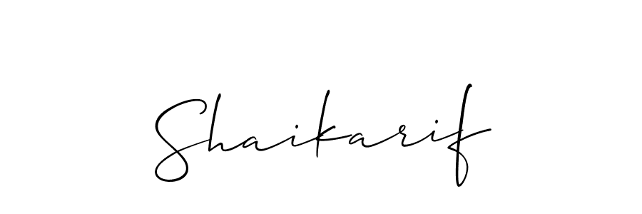Make a beautiful signature design for name Shaikarif. With this signature (Allison_Script) style, you can create a handwritten signature for free. Shaikarif signature style 2 images and pictures png