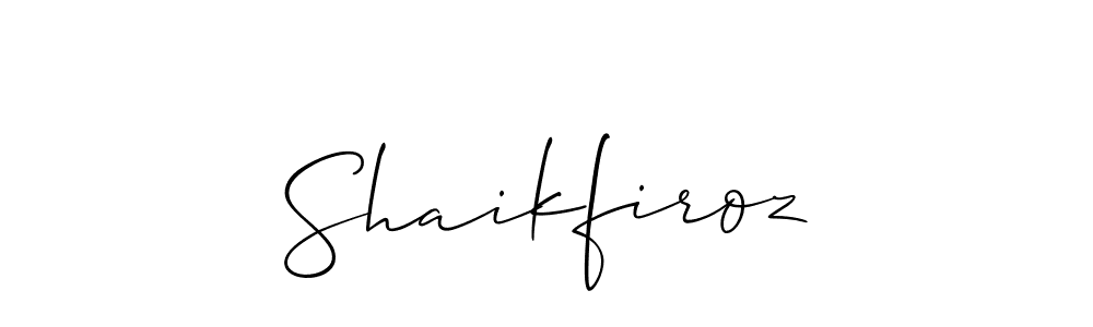 You can use this online signature creator to create a handwritten signature for the name Shaikfiroz. This is the best online autograph maker. Shaikfiroz signature style 2 images and pictures png