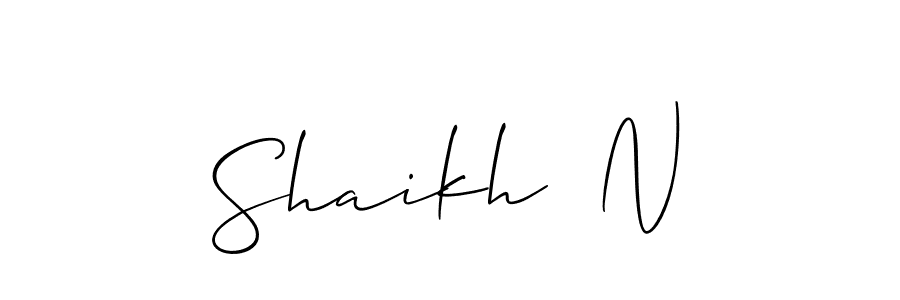 Check out images of Autograph of Shaikh  N name. Actor Shaikh  N Signature Style. Allison_Script is a professional sign style online. Shaikh  N signature style 2 images and pictures png