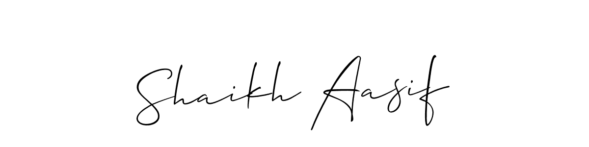 Make a short Shaikh Aasif signature style. Manage your documents anywhere anytime using Allison_Script. Create and add eSignatures, submit forms, share and send files easily. Shaikh Aasif signature style 2 images and pictures png