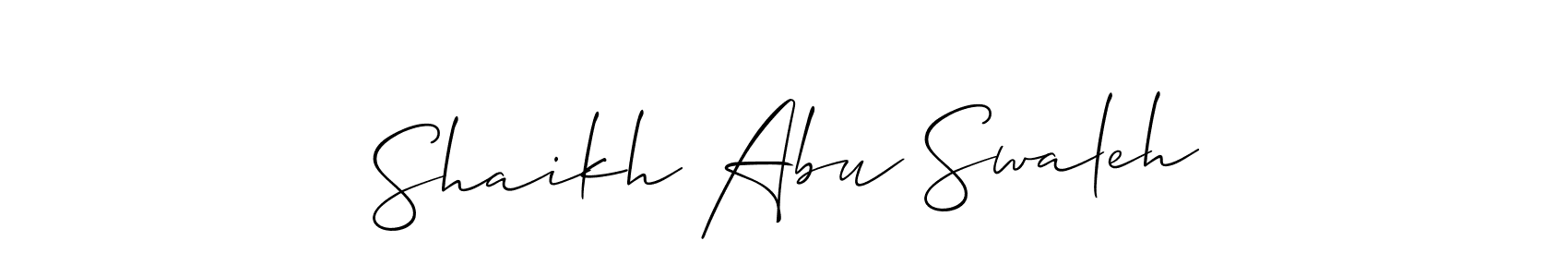 Design your own signature with our free online signature maker. With this signature software, you can create a handwritten (Allison_Script) signature for name Shaikh Abu Swaleh. Shaikh Abu Swaleh signature style 2 images and pictures png