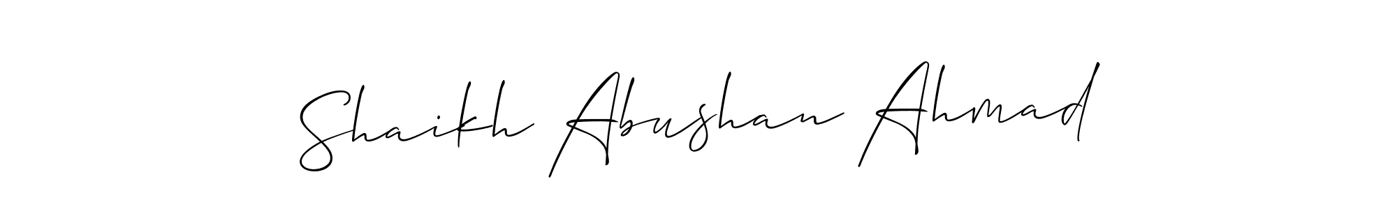 You can use this online signature creator to create a handwritten signature for the name Shaikh Abushan Ahmad. This is the best online autograph maker. Shaikh Abushan Ahmad signature style 2 images and pictures png