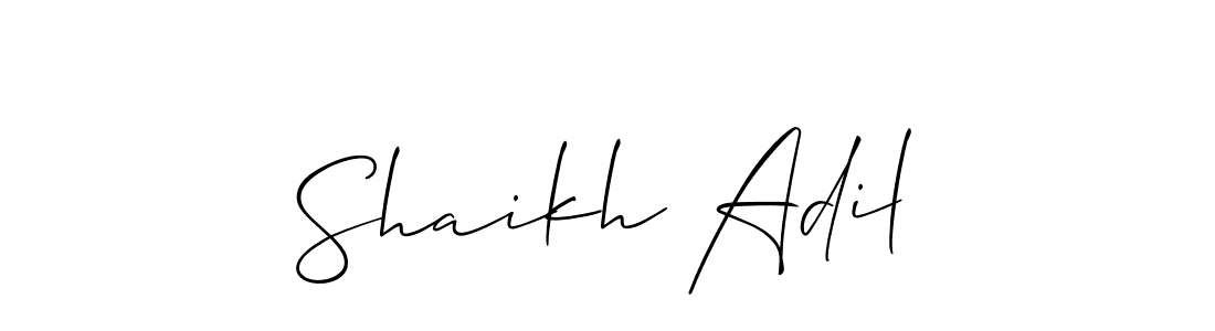 if you are searching for the best signature style for your name Shaikh Adil. so please give up your signature search. here we have designed multiple signature styles  using Allison_Script. Shaikh Adil signature style 2 images and pictures png