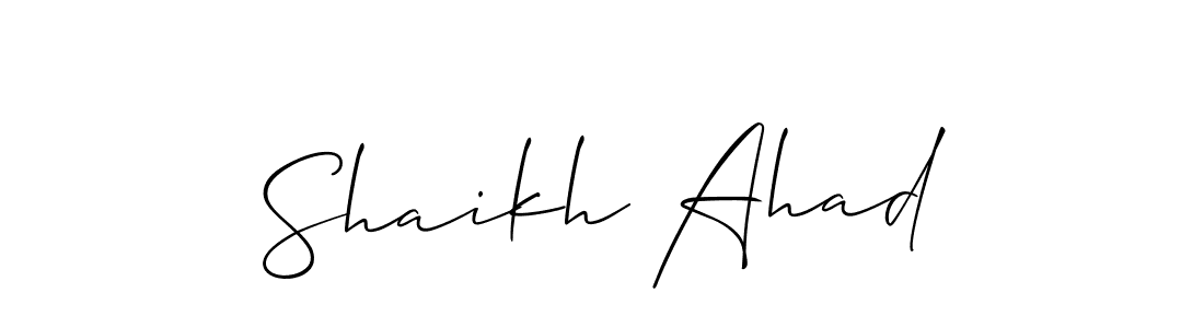 Create a beautiful signature design for name Shaikh Ahad. With this signature (Allison_Script) fonts, you can make a handwritten signature for free. Shaikh Ahad signature style 2 images and pictures png