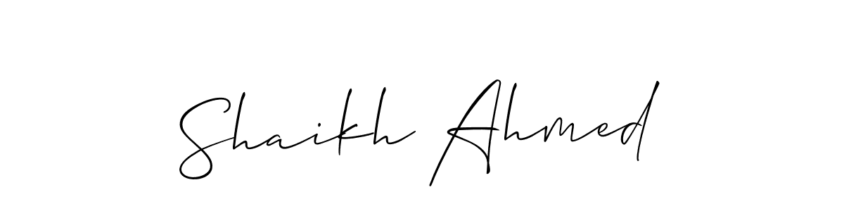 Create a beautiful signature design for name Shaikh Ahmed. With this signature (Allison_Script) fonts, you can make a handwritten signature for free. Shaikh Ahmed signature style 2 images and pictures png