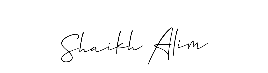 How to make Shaikh Alim name signature. Use Allison_Script style for creating short signs online. This is the latest handwritten sign. Shaikh Alim signature style 2 images and pictures png
