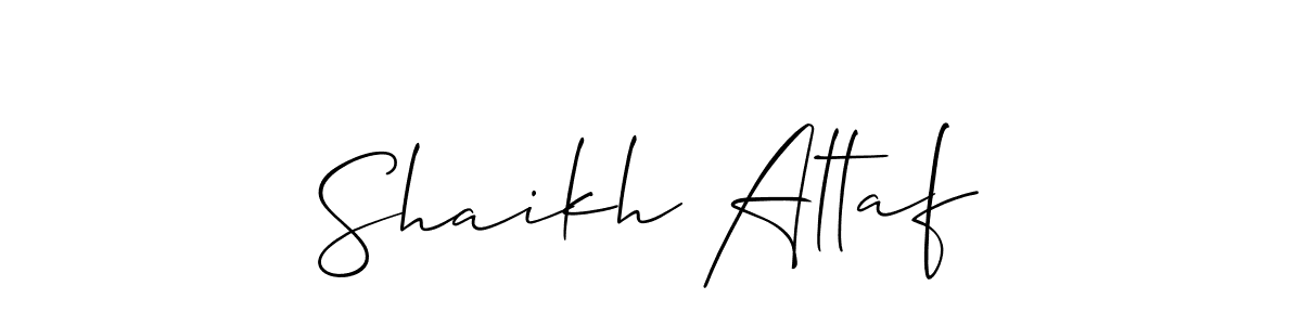 Make a beautiful signature design for name Shaikh Altaf. With this signature (Allison_Script) style, you can create a handwritten signature for free. Shaikh Altaf signature style 2 images and pictures png
