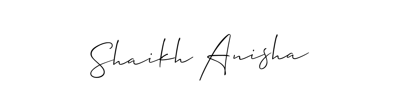 Shaikh Anisha stylish signature style. Best Handwritten Sign (Allison_Script) for my name. Handwritten Signature Collection Ideas for my name Shaikh Anisha. Shaikh Anisha signature style 2 images and pictures png