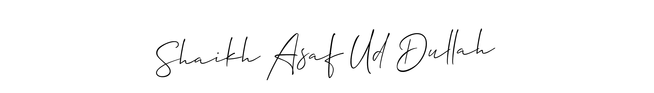 Check out images of Autograph of Shaikh Asaf Ud Dullah name. Actor Shaikh Asaf Ud Dullah Signature Style. Allison_Script is a professional sign style online. Shaikh Asaf Ud Dullah signature style 2 images and pictures png