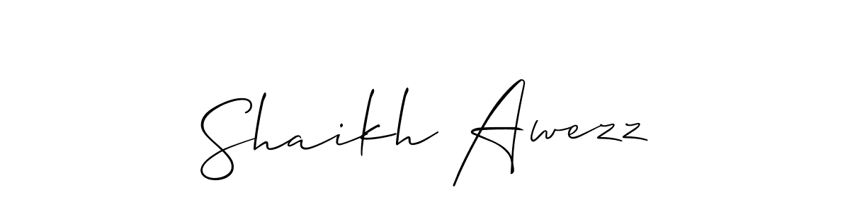 You should practise on your own different ways (Allison_Script) to write your name (Shaikh Awezz) in signature. don't let someone else do it for you. Shaikh Awezz signature style 2 images and pictures png