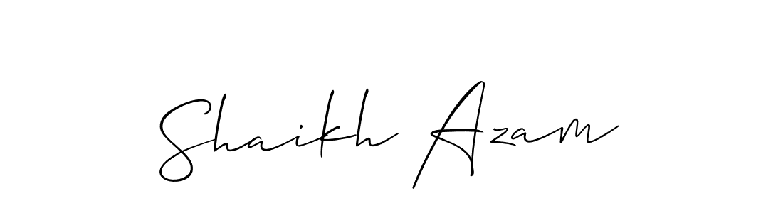 How to make Shaikh Azam name signature. Use Allison_Script style for creating short signs online. This is the latest handwritten sign. Shaikh Azam signature style 2 images and pictures png