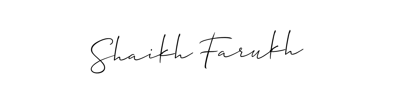 Shaikh Farukh stylish signature style. Best Handwritten Sign (Allison_Script) for my name. Handwritten Signature Collection Ideas for my name Shaikh Farukh. Shaikh Farukh signature style 2 images and pictures png