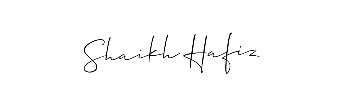 This is the best signature style for the Shaikh Hafiz name. Also you like these signature font (Allison_Script). Mix name signature. Shaikh Hafiz signature style 2 images and pictures png