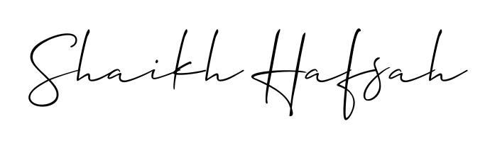 Try this chic Shaikh Hafsah handwritten sign style. Using Allison_Script font elements, it gives your name a sleek, memorable identity. Shaikh Hafsah signature style 2 images and pictures png