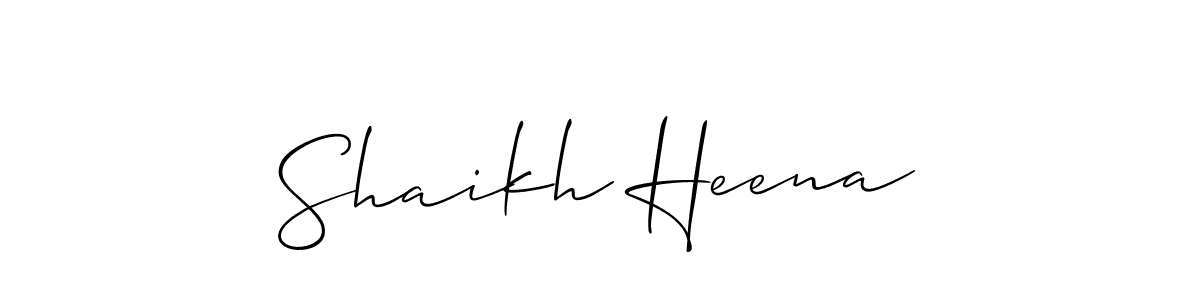 It looks lik you need a new signature style for name Shaikh Heena. Design unique handwritten (Allison_Script) signature with our free signature maker in just a few clicks. Shaikh Heena signature style 2 images and pictures png