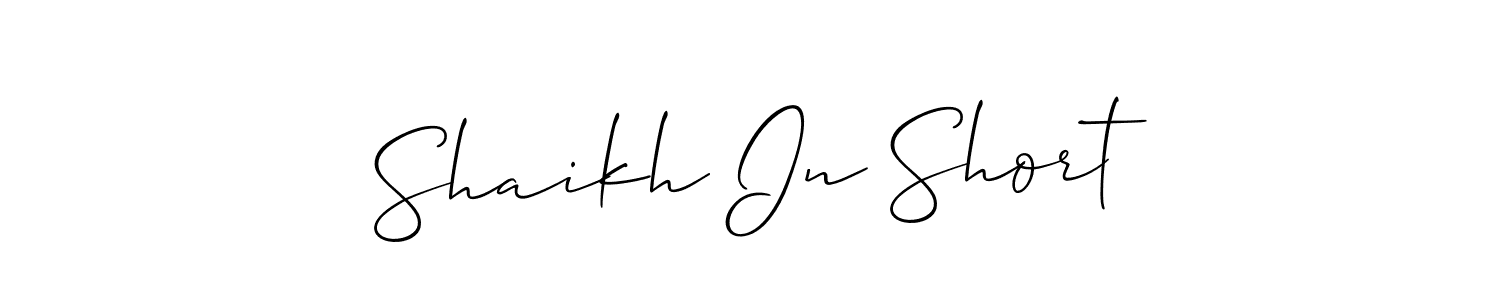 Allison_Script is a professional signature style that is perfect for those who want to add a touch of class to their signature. It is also a great choice for those who want to make their signature more unique. Get Shaikh In Short name to fancy signature for free. Shaikh In Short signature style 2 images and pictures png