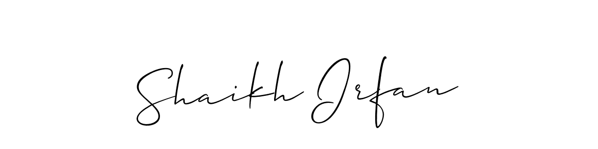 Design your own signature with our free online signature maker. With this signature software, you can create a handwritten (Allison_Script) signature for name Shaikh Irfan. Shaikh Irfan signature style 2 images and pictures png