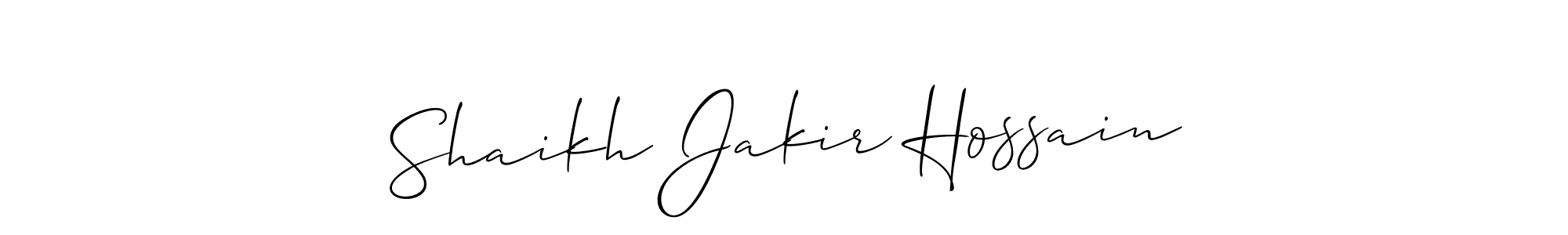 Also we have Shaikh Jakir Hossain name is the best signature style. Create professional handwritten signature collection using Allison_Script autograph style. Shaikh Jakir Hossain signature style 2 images and pictures png